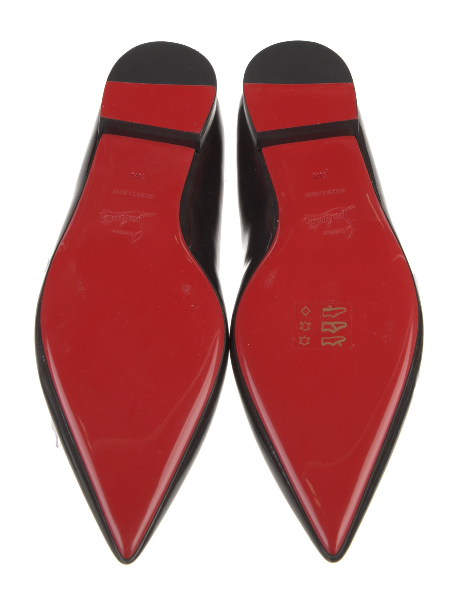 Christian Louboutin Patent Leather Animal Print Ballet Flats